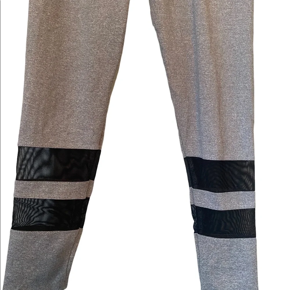 Onzie Gray and Black Mesh Leggings